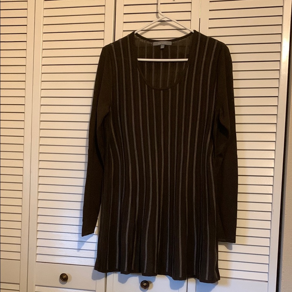 Daisy Fuentes Brown Striped Sweater
